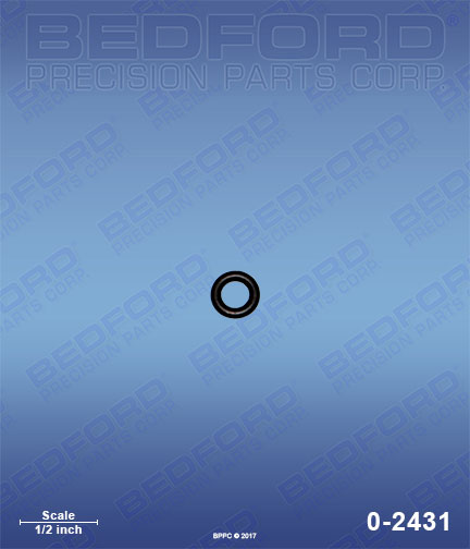 Bedford 0-2431 replaces Graco 112-319 / Graco 112319 O-Ring, fluoroelastomer, solvent resistant (optional) for Graco GMax 5900 HD