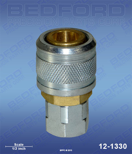 Bedford 12-1330 replaces  1/4" NPT(f) Coupler - Parker type 23 / 43 for  Quick Disconnects