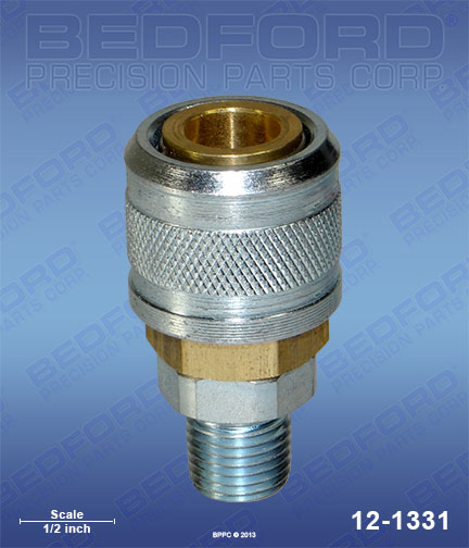 Bedford 12-1331 replaces  1/4" NPT(m) Coupler - Parker type 22 / 42 for  Quick Disconnects