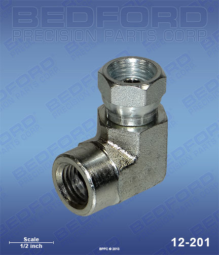 Bedford 12-201 replaces  157-676 / Graco 157676 1/4" NPT(f) x 1/4" NPS(f) x 90 degrees for  Swivel Adapter Unions
