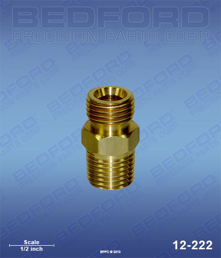 Bedford 12-222 replaces  83-576 / Binks 83576 1/4" NPS(m) x 1/4" NPT(m) for  Adapters, Nipples & Plugs
