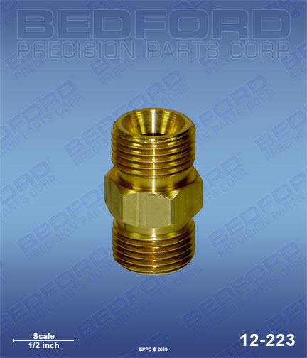 Bedford 12-223 replaces  83-1294 / Binks 831294 3/8" NPS(m) x 3/8" NPS(m) for  Adapters, Nipples & Plugs