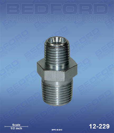 Bedford 12-229 replaces  157-350 / Titan 157350 1/4" NPT(m) x 3/8" NPT(m) for  Adapters, Nipples & Plugs
