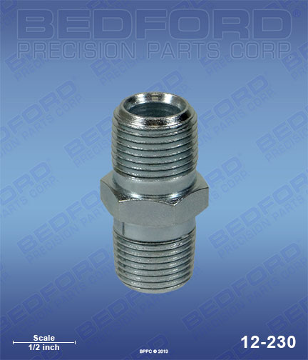 Bedford 12-230 replaces  156-849 / Graco 156849 3/8" NPT(m) x 3/8" NPT(m) for  Adapters, Nipples & Plugs
