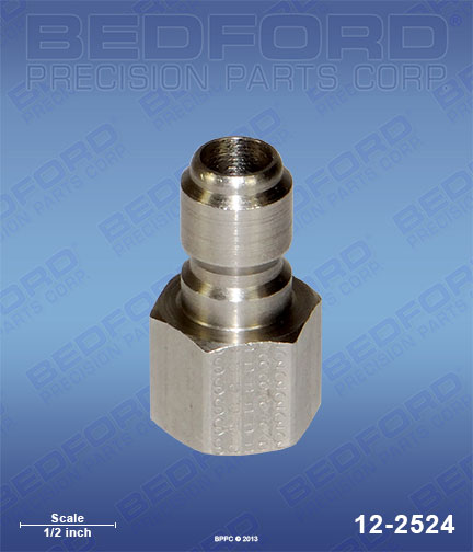 Bedford 12-2524 replaces  801-568 / Graco 801568 Quick Disconnect Plug, 3/8" NPT(f), stainless steel for  Pressure Washer Hose
