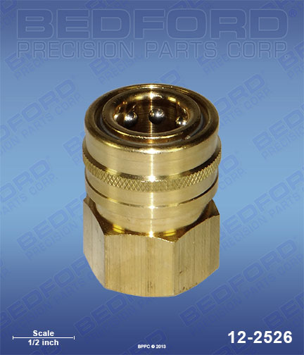 Bedford 12-2526 replaces  801-569 / Graco 801569 Quick Disconnect Coupler, 3/8" NPT(f), brass for  Quick Disconnects