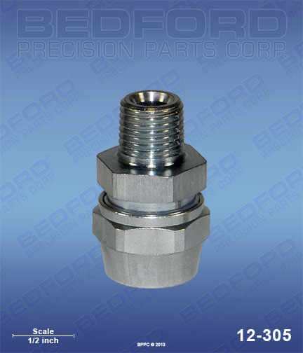 Bedford 12-305 replaces  72-1478 / Binks 721478 1/4" NPS(m) for  Re-Usable Hose Connectors