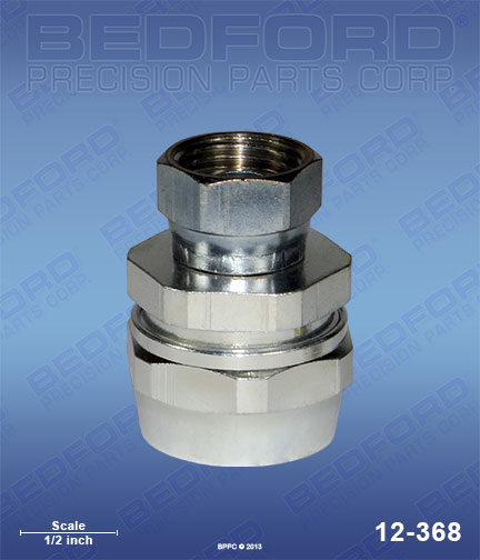 Bedford 12-368 replaces  72-1333 / Binks 721333 3/8" NPS(f) swivel for  Re-Usable Hose Connectors