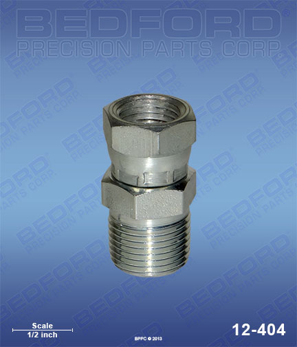 Bedford 12-404 replaces  154-986 / Graco 154986 3/8" NPT(m) x 1/4" NPS(f) for  Swivel Adapter Unions