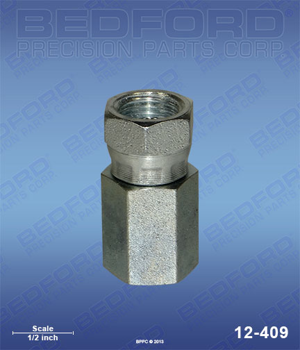 Bedford 12-409 replaces  155-570 / Graco 155570 1/4" NPT(f) x 1/4" NPS(f) for  Swivel Adapter Unions