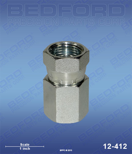 Bedford 12-412 replaces  155-865 / Graco 155865 1/2" NPT(f) x 1/2" NPS(f) for  Swivel Adapter Unions