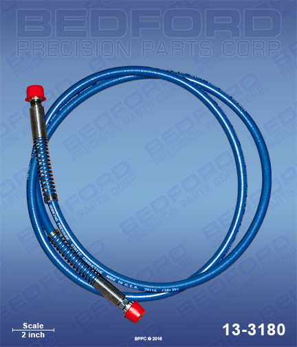 Bedford 13-3180 replaces Graco 245-798 / Graco 245798 Hose Assembly, 1/4" dia x 7' long( fbe) for Graco LineLazer IV 5900