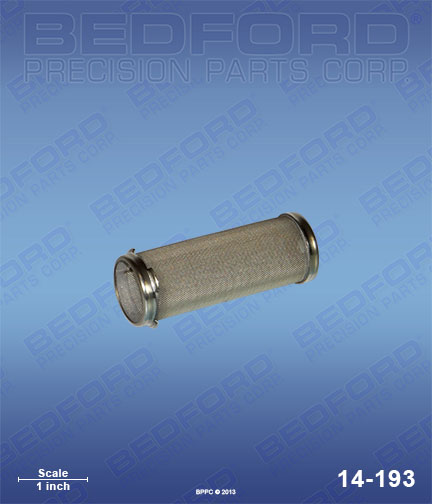Bedford 14-193 replaces  167-053 / Graco 167053 Outlet Filter Element, 60 Mesh, short, stainless steel for  Outlet Filters