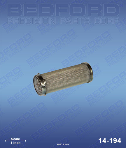 Bedford 14-194 replaces  167-054 / Graco 167054 Outlet Filter Element, 100 Mesh, short, stainless steel for  Outlet Filters