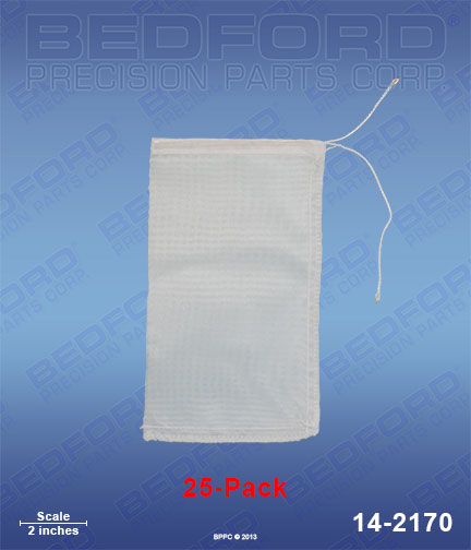 Bedford 14-2170 replaces  238-769 / Graco 238769 Replacement Filter Bags for "Bird-Cage" Assemblies (25-pack) for  Inlet Filters / Strainers