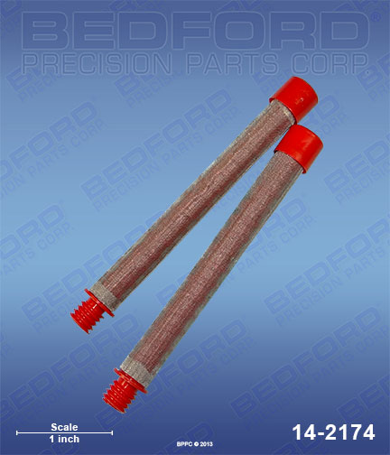 Bedford 14-2174 replaces Titan 500-200-15 / Titan 50020015 Outlet Filter Element, 150 Mesh, red (2-pack) for Titan 3305 E
