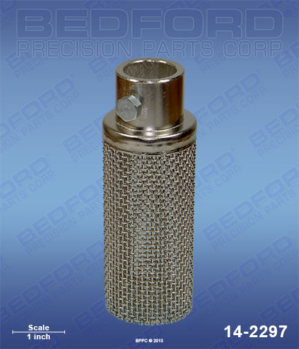 Bedford 14-2297 replaces Titan / Speeflo 103-625 / Speeflo 103625 Inlet Filter Assembly, 10 mesh, for 1" OD tube for Titan / Speeflo Commander 45:1