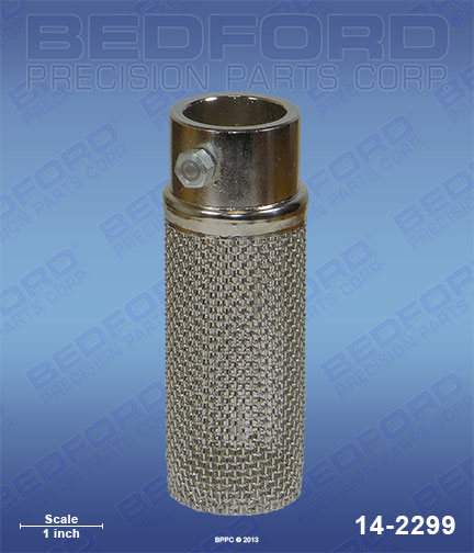 Bedford 14-2299 replaces Titan / Speeflo 103-627 / Speeflo 103627 Inlet Filter Assembly, 10 mesh, for 1-1/4" OD tube for Titan / Speeflo PowrLiner 6000