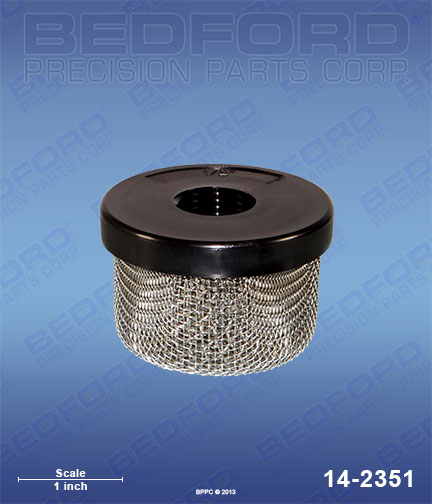 Bedford 14-2351 replaces  181-073P / Graco 181073P Inlet Filter, 1/2" NPT(f), 16 mesh, nylon cap, double screen for  Inlet Filters / Strainers