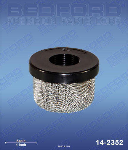 Bedford 14-2352 replaces  183-770P / Graco 183770P Inlet Filter, 3/4" NPT(f), 16 mesh, nylon cap, double screen for  Inlet Filters / Strainers