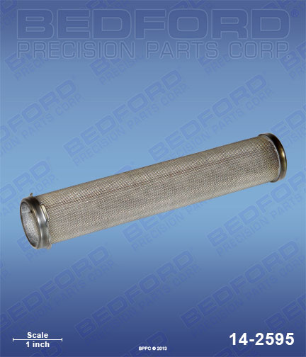 Bedford 14-2595 replaces Wagner SprayTech 14069 Outlet Filter Element, 50 mesh, solid endcap for Wagner SprayTech 4300 G