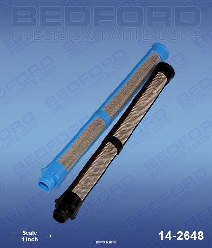 Bedford 14-2648 replaces Graco 287-034 / Graco 287034 Filters, 1-each: 60 mesh (black) & 100 mesh (blue) for Graco Contractor II Spray Gun
