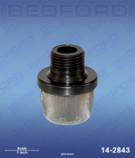 Bedford 14-2843 replaces  288-716 / Graco 288716 Inlet Filter, 3/4"(m) GH thread, 36 mesh, nylon cap, single screen for  Inlet Filters / Strainers