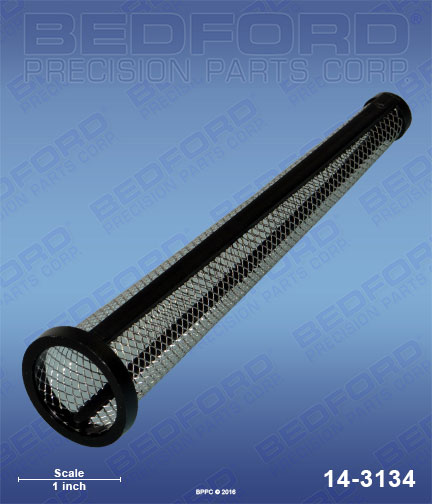 Bedford 14-3134 replaces Graco 288-472 / Graco 288472 Inlet Filter, internal to suction tube, 10 mesh for Graco GH 130