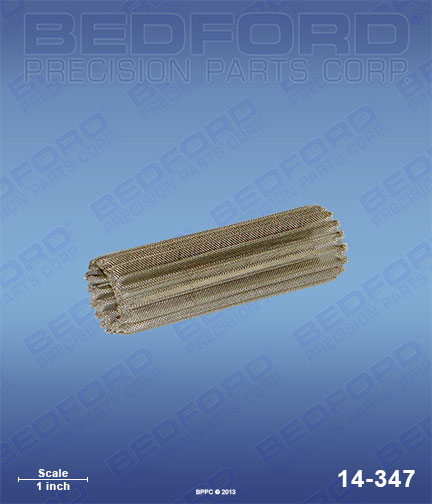 Bedford 14-347 replaces Binks 41-2629 / Binks 412629 Outlet Filter Element, 50 Mesh, .012 screen for Binks Wasp