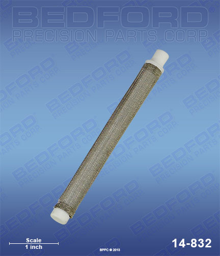 Bedford 14-832 replaces  581-060 / Wagner 581060 Outlet Filter Element, 50 Mesh, white, push-in type for  Outlet Filters