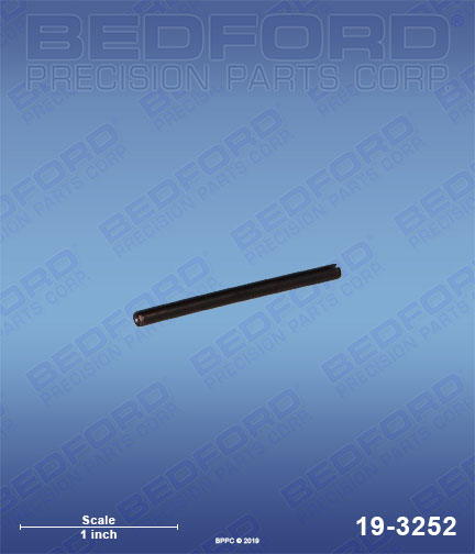 Bedford 19-3252 replaces Graco 15C-972 / Graco 15C972 Grooved Pin, long (use with drian valve handle 15C-780) for Graco Ultra Max II 495