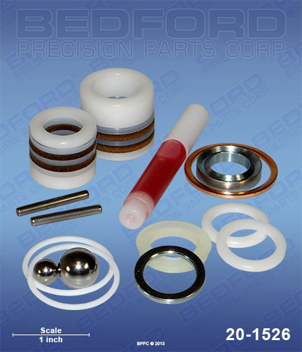 Bedford 20-1526 replaces Graco 222-587 / Graco 222587 Repair Kit with Leather & Polyethylene Packings for Graco EM 490