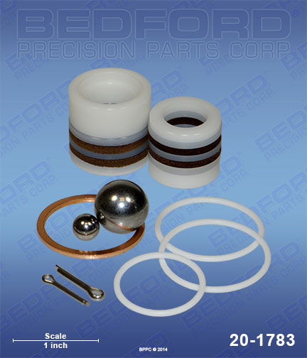 Bedford 20-1783 replaces Wagner SprayTech / Amspray 04235 Repair Kit with Leather & Polyethylene Packings for Wagner SprayTech / Amspray MAB Cougar