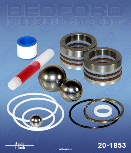 Bedford 20-1853 replaces Titan / Speeflo 143-050 / Speeflo 143050 Repair Kit with Leather & Polyethylene Packings for Titan / Speeflo PowrLiner 6900