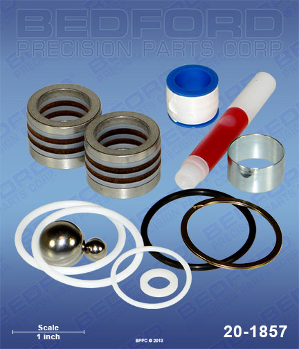 Bedford 20-1857 replaces Titan / Speeflo 107-051 / Speeflo 107051 Repair Kit with Leather & Polyethylene Packings for Titan / Speeflo PowrLiner 5000