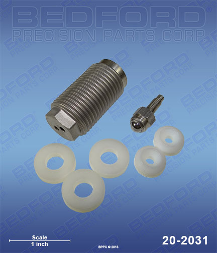 Bedford 20-2031 replaces Airlessco KIT-2-007 / Airlessco KIT2007 Repair Kit - includes Diffuser/Seat Assmebly, Ball Holder, Needle Seals for Airlessco 007 XL Spray Gun