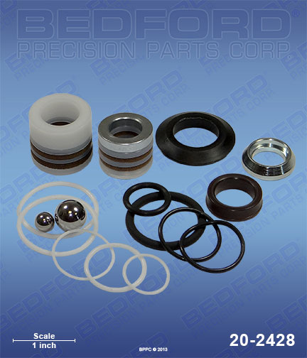 Bedford 20-2428 replaces Graco 244-194 / Graco 244194 Repair Kit with Leather & Polyethylene Packings for Graco Ultra 495