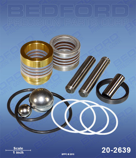 Bedford 20-2639 replaces Graco 246-341 / Graco 246341 Repair Kit with Leather & Polyethylene Packings for Graco GMx 7900