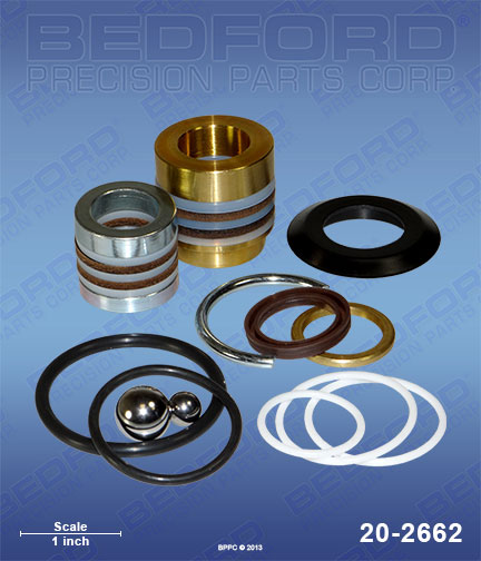 Bedford 20-2662 replaces Graco 248-212 / Graco 248212 Repair Kit with Leather & Polyethylene Packings for Graco GMx 3900