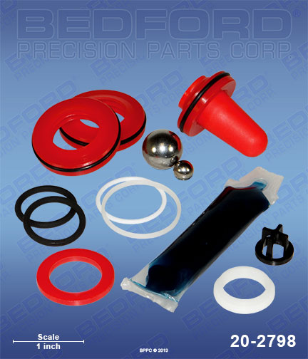 Bedford 20-2798 replaces Wagner SprayTech / Sherwin-Williams 0551533 Repair Kit for Wagner SprayTech / Sherwin-Williams SW419 (EPX-style)