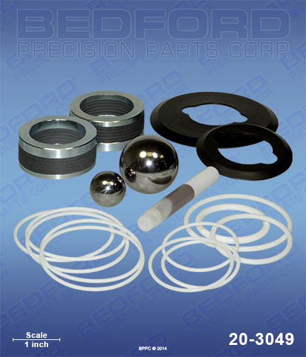 Bedford 20-3049 replaces Graco 24F-970 / Graco 24F970 Repair Kit with Tuff-Stack Seals (Series A / B / C) for Graco Xtreme 180cc (750)