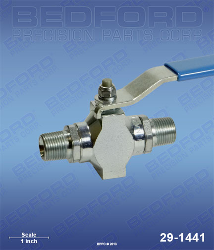 Bedford 29-1441 replaces Graco 210-658 / Graco 210658 5000 PSI Ball Valve - 3/8" NPT(mbe) Viton Packed for Graco GM 1230