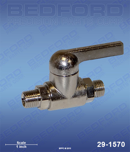 Bedford 29-1570 replaces  72-81611 / Binks 7281611 1/4" NPS(m) x 1/4" NPT(m) for  Low-Pressure Valves