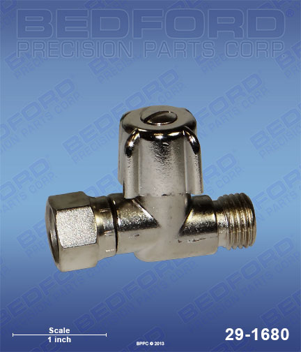Bedford 29-1680 replaces  73-157 / Binks 73157 1/4" NPS(m) x 1/4" NPS(f) for  Low-Pressure Valves