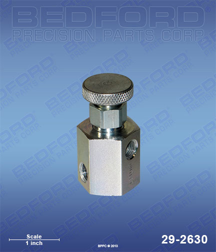Bedford 29-2630 replaces  224-775 / Graco 224775 1/8" NPT(f) Inlet x 1/8" NPT(f) Outlet for  High-Pressure Valves