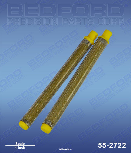 Bedford 55-2722 replaces Graco / ASM 4434-2 / Asm 44342 Filter, 100 mesh, yellow, fine (2-pack) for Graco / ASM 5000 Spray Gun
