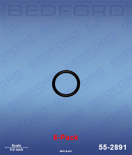Bedford 55-2891 replaces Graco 248-095 / Graco 248095 Solvent Resistant O-Rings (6-pack) for Graco Fusion Spray Guns