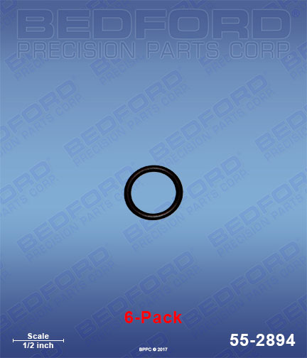 Bedford 55-2894 replaces Graco 248-129 / Graco 248129 Solvent Resistant O-Rings (6-pack) for Graco Fusion Spray Guns