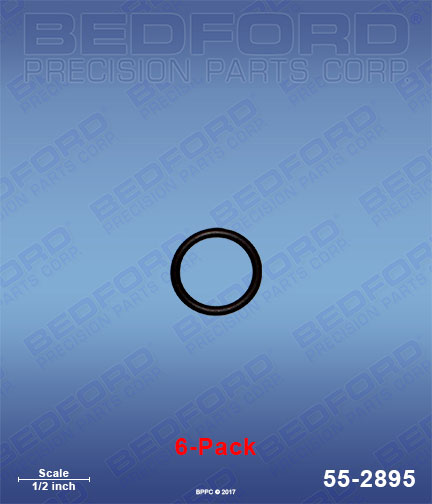 Bedford 55-2895 replaces Graco 248-130 / Graco 248130 Solvent Resistant O-Rings (6-pack) for Graco Fusion Spray Guns