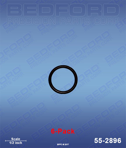 Bedford 55-2896 replaces Graco 248-131 / Graco 248131 Solvent Resistant O-Rings (6-pack) for Graco Fusion Spray Guns